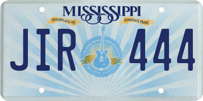MS license plate JIR444