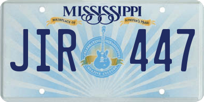 MS license plate JIR447
