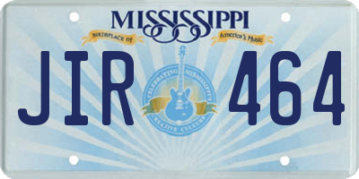 MS license plate JIR464