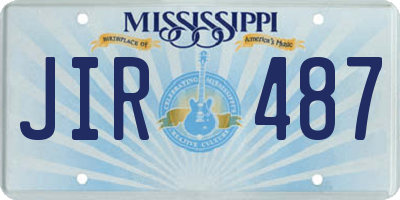 MS license plate JIR487