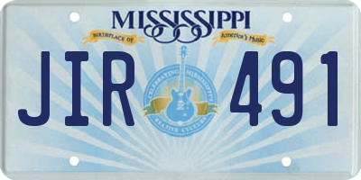 MS license plate JIR491