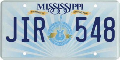 MS license plate JIR548