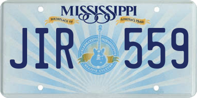 MS license plate JIR559