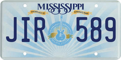 MS license plate JIR589