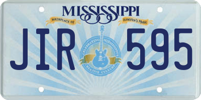 MS license plate JIR595