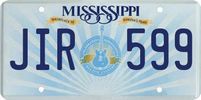 MS license plate JIR599