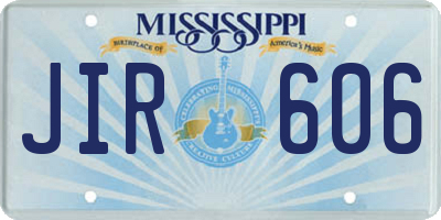 MS license plate JIR606