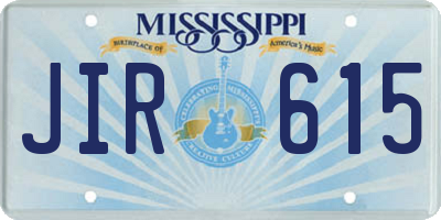 MS license plate JIR615