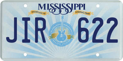 MS license plate JIR622