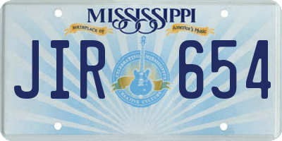 MS license plate JIR654