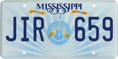 MS license plate JIR659