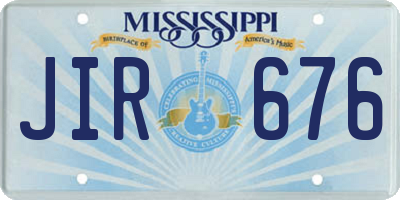 MS license plate JIR676
