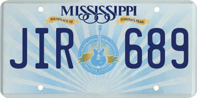 MS license plate JIR689
