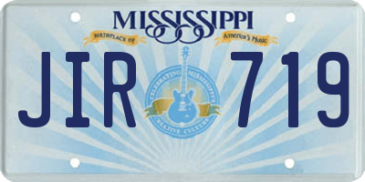 MS license plate JIR719