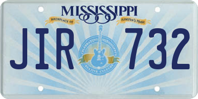 MS license plate JIR732