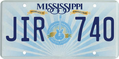 MS license plate JIR740