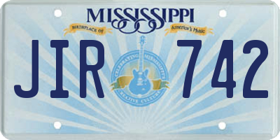 MS license plate JIR742