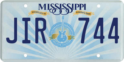 MS license plate JIR744