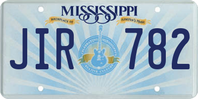MS license plate JIR782