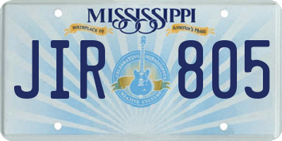 MS license plate JIR805