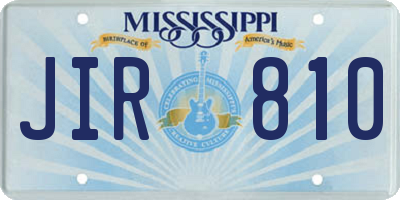 MS license plate JIR810