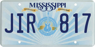 MS license plate JIR817