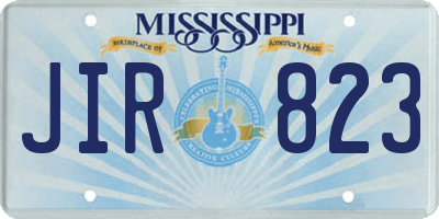 MS license plate JIR823