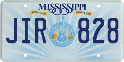 MS license plate JIR828