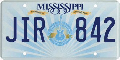 MS license plate JIR842