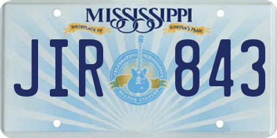 MS license plate JIR843