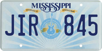 MS license plate JIR845
