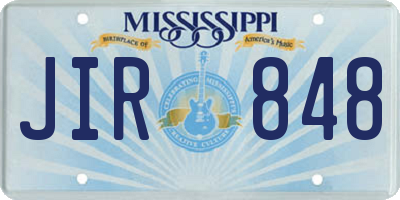 MS license plate JIR848