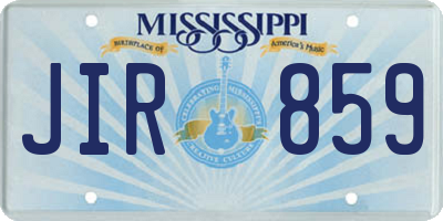 MS license plate JIR859