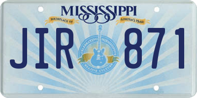 MS license plate JIR871