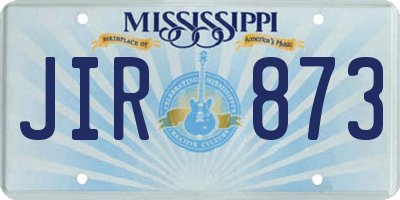 MS license plate JIR873
