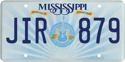 MS license plate JIR879