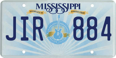 MS license plate JIR884