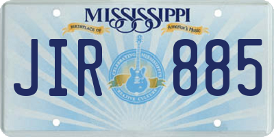 MS license plate JIR885