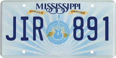 MS license plate JIR891