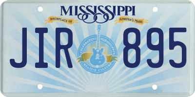 MS license plate JIR895