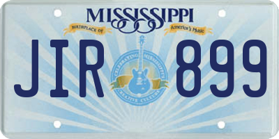 MS license plate JIR899