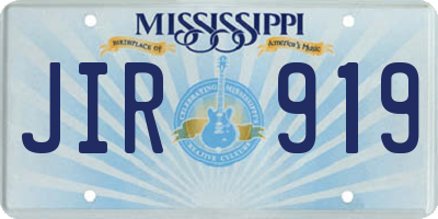 MS license plate JIR919