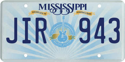 MS license plate JIR943