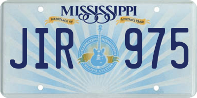MS license plate JIR975
