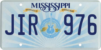 MS license plate JIR976