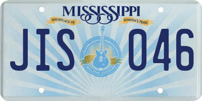 MS license plate JIS046