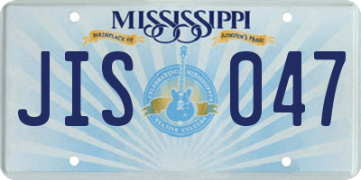 MS license plate JIS047