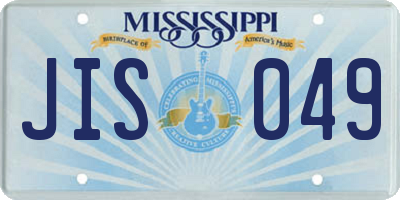 MS license plate JIS049