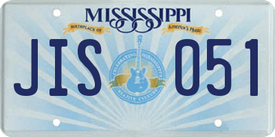 MS license plate JIS051