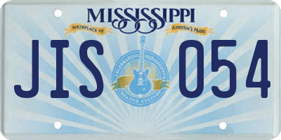 MS license plate JIS054